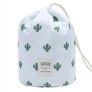 NEW THREADED PEAR women's waterproof travel cosmetic bag set in cactus print